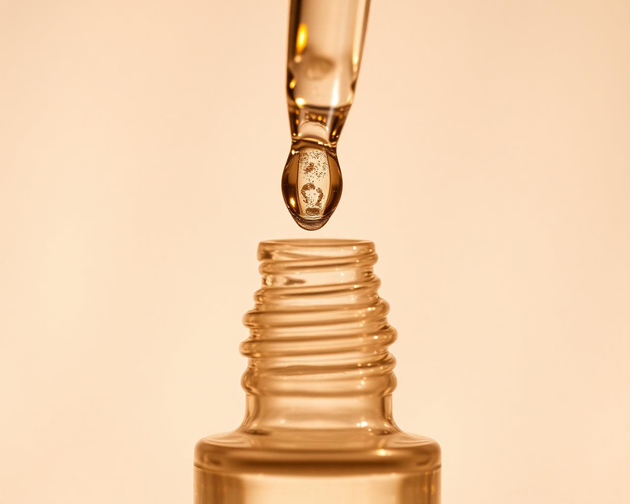 Macro photo of Lushy serum drop